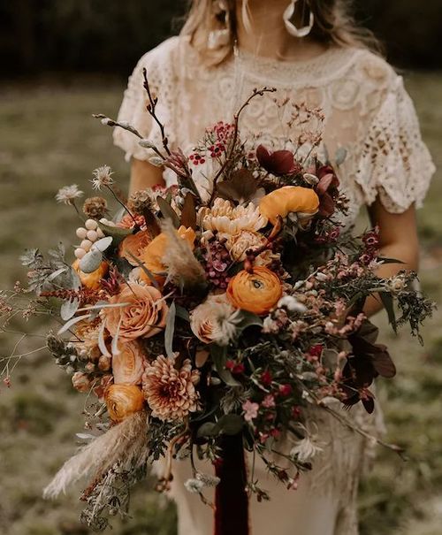 bouquet de mariée bohème