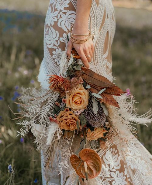 bouquet de mariée bohème