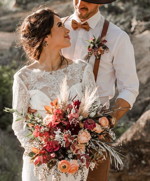 bouquet de mariée bohème