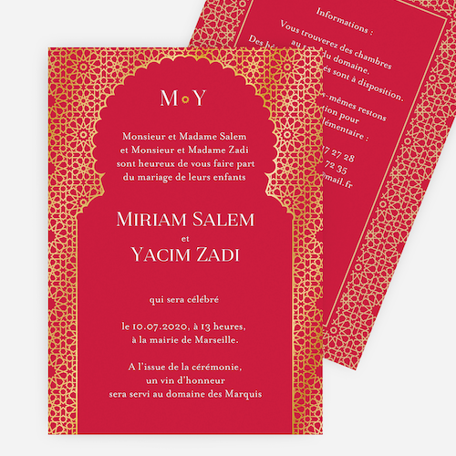 faire-part mariage oriental