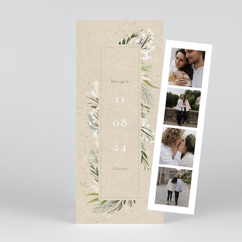 faire part mariage original, faire part mariage marque page