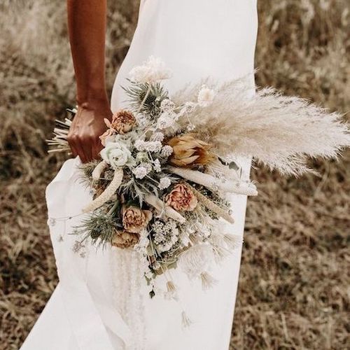 bouquet mariée fleurs séchées