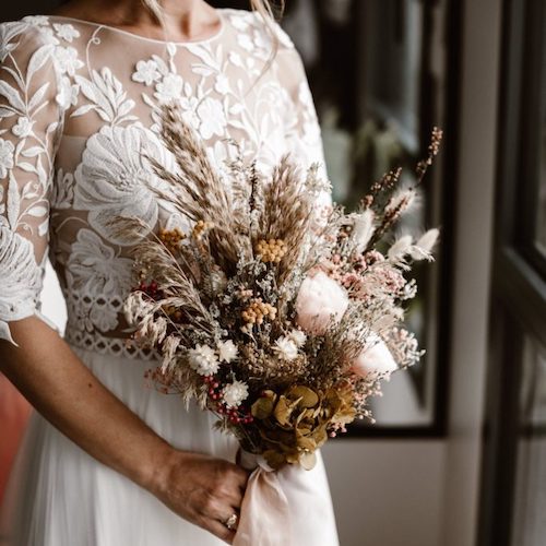 bouquet mariée fleurs séchées