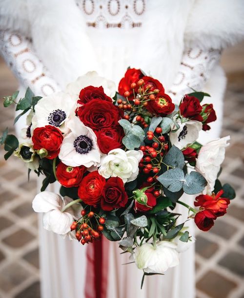 bouquet mariée hiver