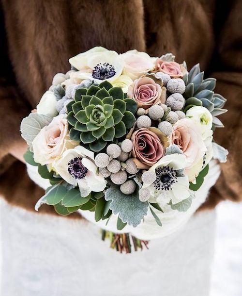 bouquet mariée hiver