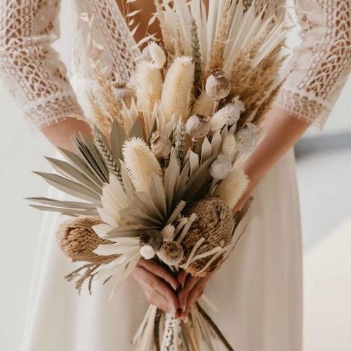 bouquet mariée fleurs séchées