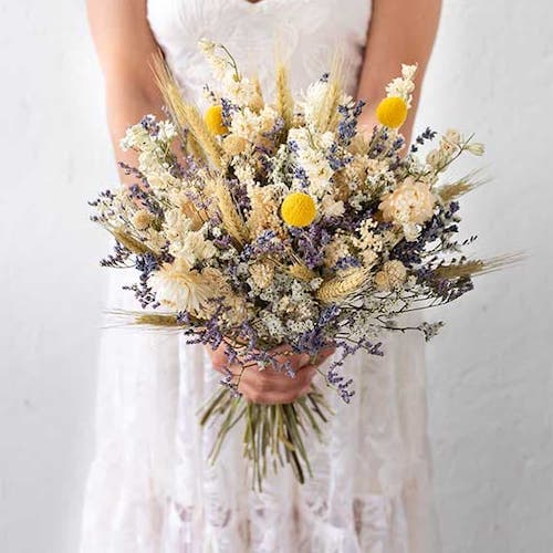 bouquet mariée fleurs séchées