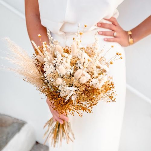 bouquet mariée fleurs séchées