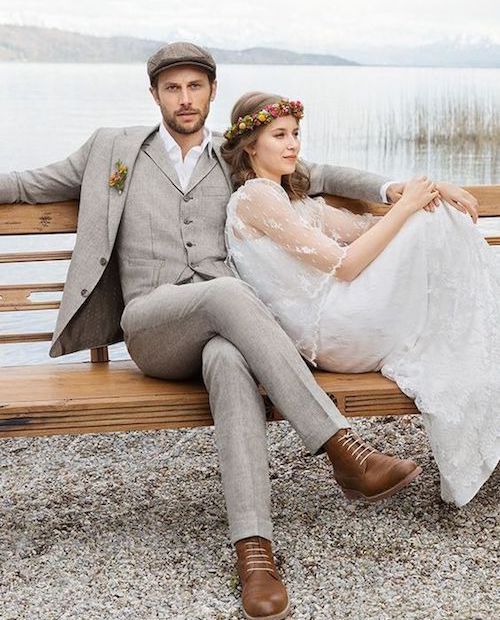 Tenue bébé garçon pour mariage champêtre chic.