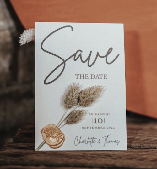 DIY save the date mariage