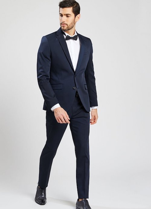 costume mariage bleu marine