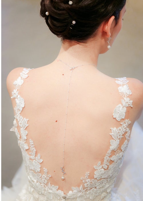 bijoux dos mariage, collier dos mariage