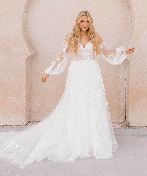 robe de mariée manches longues 2023