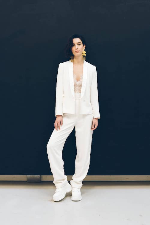 tailleur mariée, pantalon femme mariage