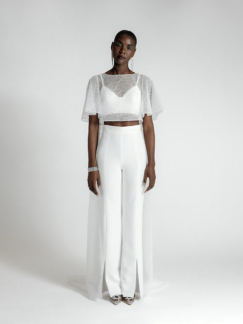 tailleur mariée, pantalon femme mariage