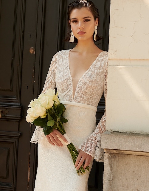 robe de mariée bohème dentelle 2024