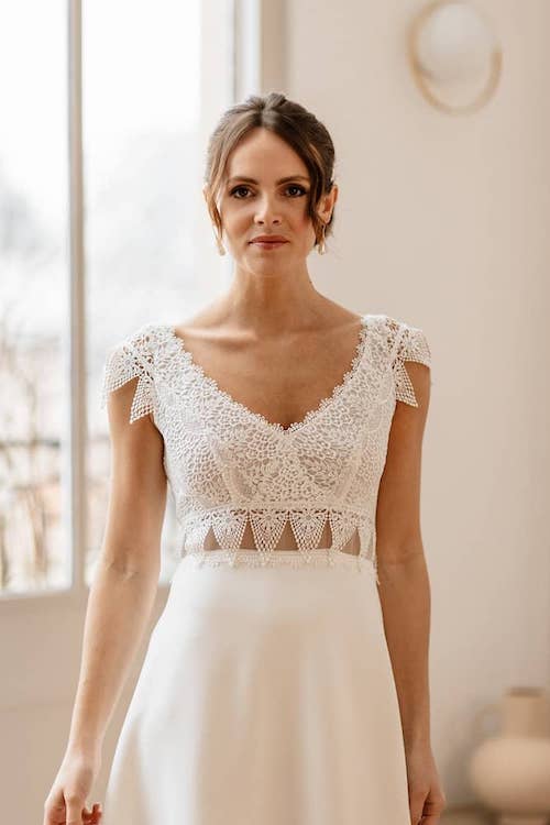 robe de mariée bohème dentelle 2024