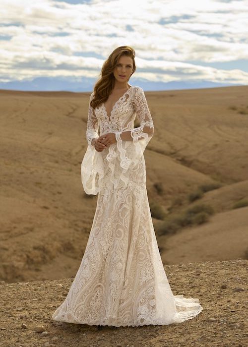 robe de mariée bohème dentelle 2024