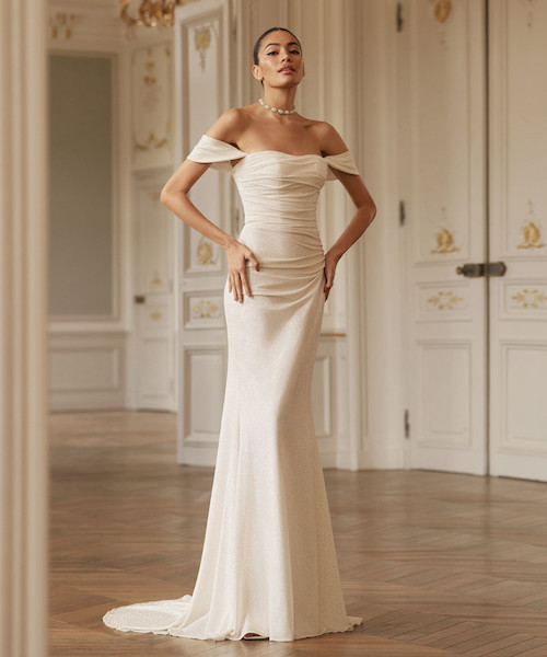 robe de mariée asymétrique