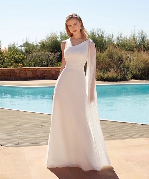 robe de mariée asymétrique