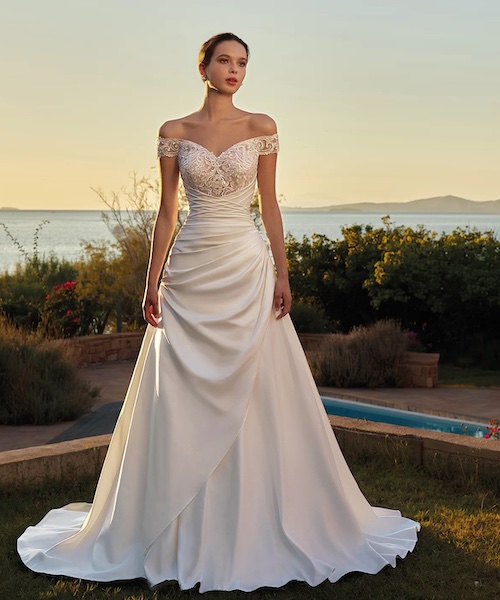 robe de mariée asymétrique