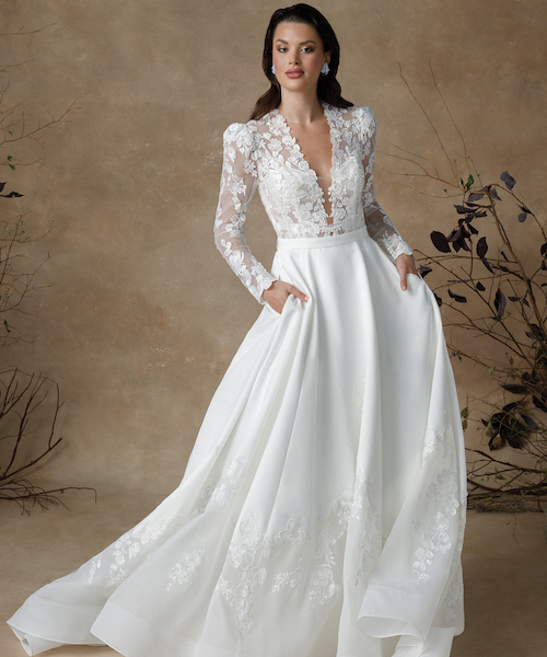 robe de mariée manches longues 2024