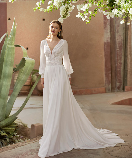 robe de mariée manches longues 2024