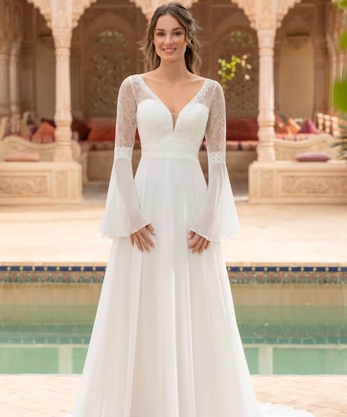 robe de mariée manches longues 2024