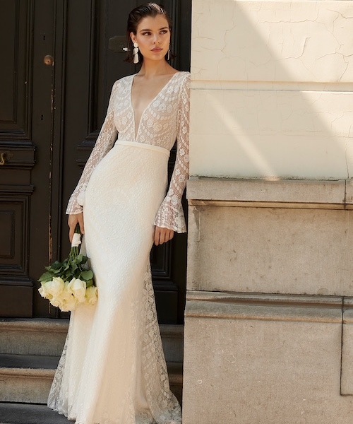 robe de mariée manches longues 2024