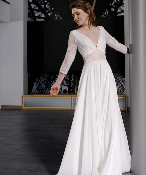 robe de mariée manches longues 2024