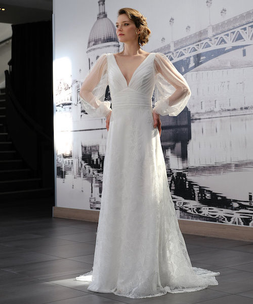 robe de mariée manches longues 2024