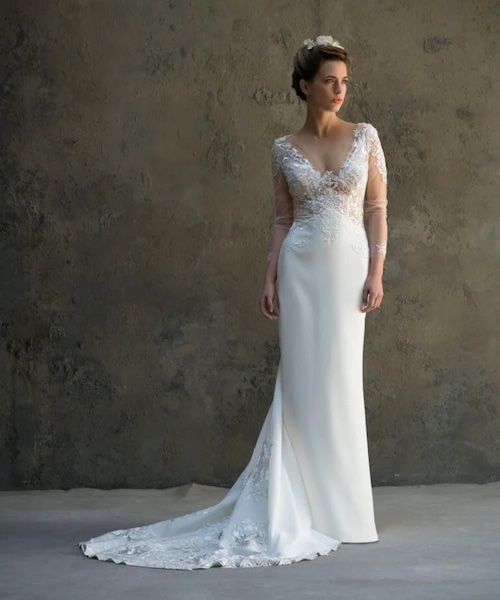 robe de mariée manches longues 2024