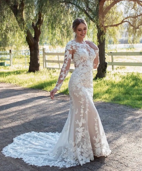 robe de mariée manches longues 2024