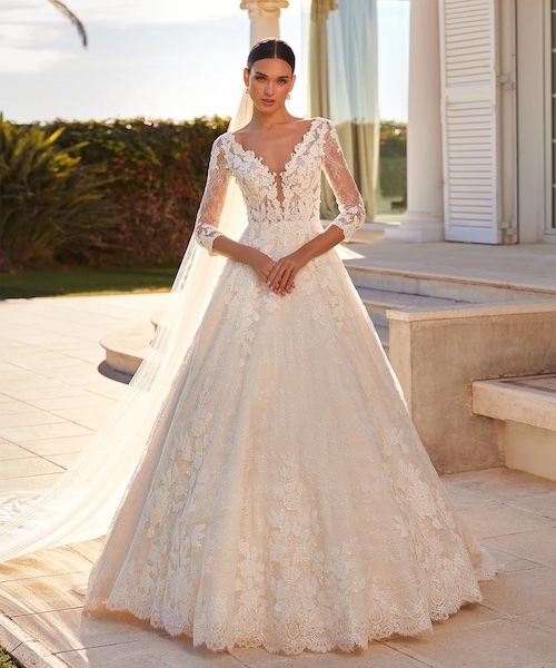 robe de mariée princesse en dentelle 2024