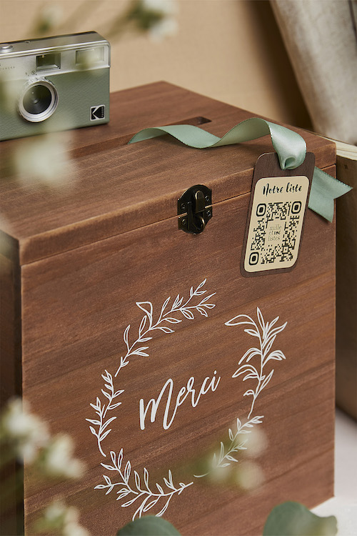 urne mariage, QR code liste de mariage Mille et une listes, Galeries Lafayette 