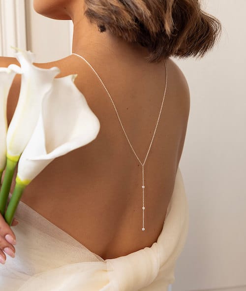 collier femme mariage, collier de dos mariage, collier mariage L'Atelier d'Amaya